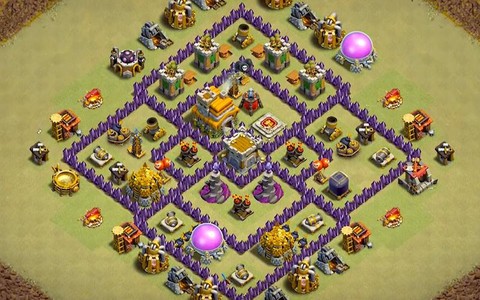 部落冲突七本怎么摆